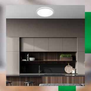 Briloner Lampa sufitowa LED Pulap A, matowy chrom, Ø 33 cm, tworzywo sztuczne - Lampy sufitowe - miniaturka - grafika 1