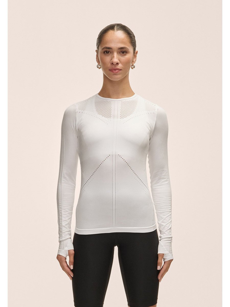Koszulka damska Casall Maze Long Sleeve biały L
