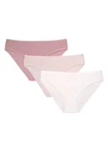 Majtki damskie - Majtki figi Sol-Sol 3-pak Esotiq różowy, kremowy S - miniaturka - grafika 1
