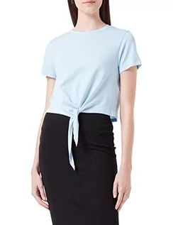 Koszulki i topy damskie - ONLY Women's ONLMAY S/S Short Knot TOP JRS T-Shirt, Cashmere Blue, S - grafika 1