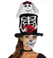 Dodatki do strojów karnawałowych - Cylinder szkieletorki, czarny - miniaturka - grafika 1