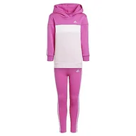 Koszulki i topy damskie - adidas, Essentials 3-Stripes Tyberio, Kombinezon, Top: Fuksja Nasiona Polerowany/Biały Różowy Biały/Jasny: Fuksja Nasiona Polerowane/Biały, 6/7A, Dziewczynka - miniaturka - grafika 1