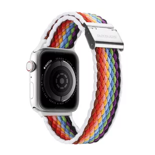 Dux Ducis Strap (Mixture II Version) pasek Apple Watch SE, 8, 7, 6, 5, 4, 3, 2, 1 (41, 40, 38 mm) pleciona opaska bransoleta pale stripes - Akcesoria do smartwatchy - miniaturka - grafika 2