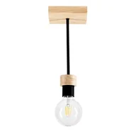 Lampy sufitowe - Britop Lampa wisząca CHANDELLE jedno punktowa dąb olejowany czarny metal, 8424174 8424174 - miniaturka - grafika 1