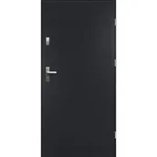 Drzwi zewnętrzne - Isoxa Drzwi zewnętrzne stalowe wejściowe Andromeda 68 antracytowe 80 prawe - miniaturka - grafika 1