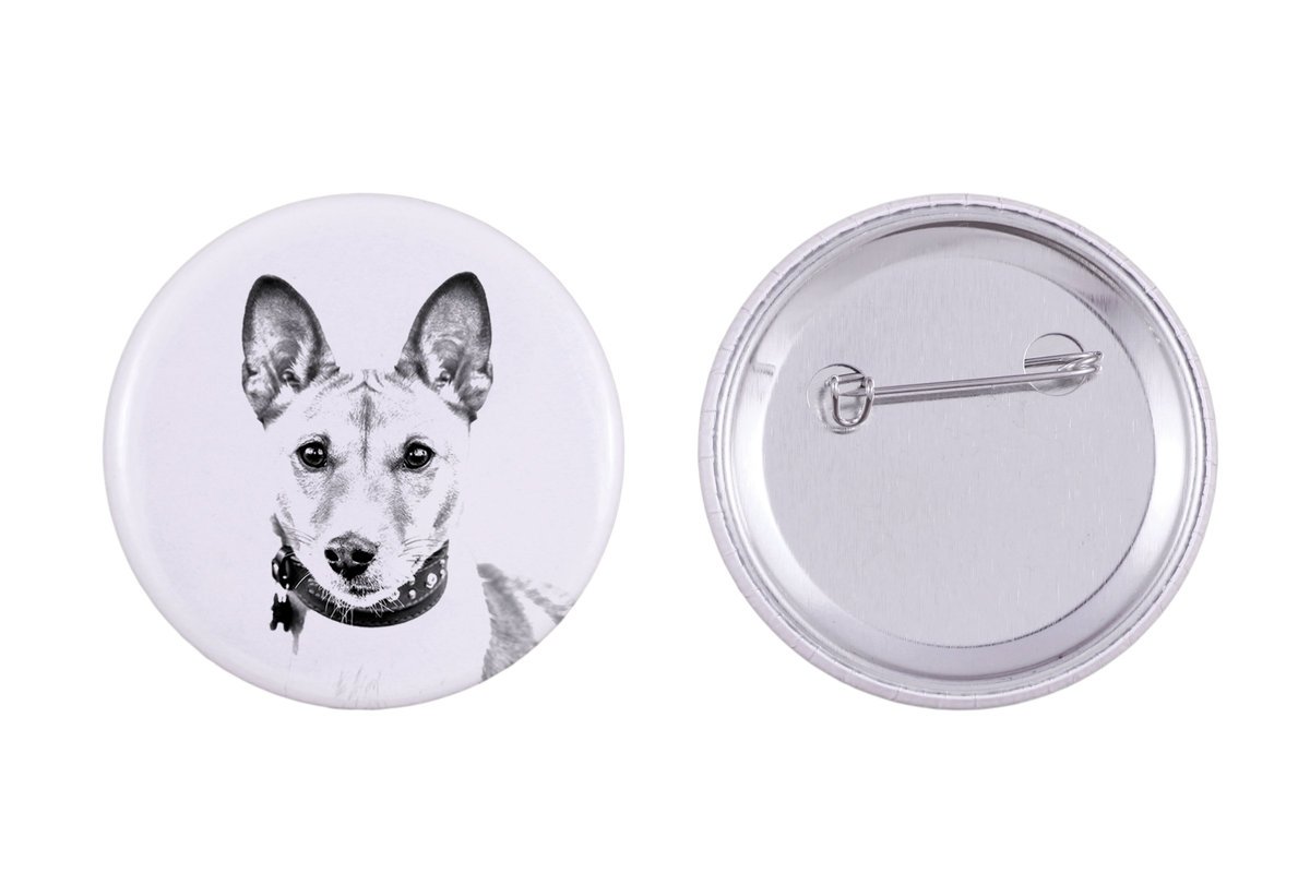 Basenji, Basendżi, Congo Dog - przypinka z twoim psem, dodaj własne foto, marka Art-Dog