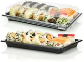 Opakowania gastronomiczne - Pojemnik na sushi z przykrywką 221x138x20 mm, 400 sztuk (132864, A-1107) - miniaturka - grafika 1