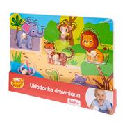 Układanki dla dzieci - Smily układanka drewniana Zoo Uchwyty - miniaturka - grafika 1