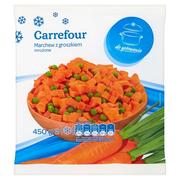 Mrożonki warzywne i owocowe - Carrefour Marchew z groszkiem mrożone 450 g - miniaturka - grafika 1