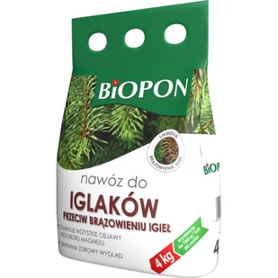 Nawóz granulowany do iglaków przeciw brązowieniu igieł 4 kg Bopon - Nawozy ogrodnicze - miniaturka - grafika 1