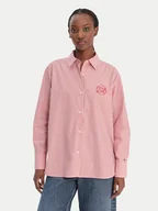 Koszule damskie - Tommy Hilfiger Koszula WW0WW48190 Czerwony Regular Fit - miniaturka - grafika 1