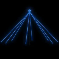 Oświetlenie świąteczne - vidaXL vidaXL Choinka z lampek, wewn./zewn., 800 niebieskich diod LED, 5 m - miniaturka - grafika 1