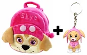 Plecaki szkolne i tornistry - Plecak pluszowy dziecięcy plecaczek przedszkolny Psi Patrol Skye Brelok - miniaturka - grafika 1