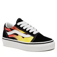 Trampki damskie - Vans Tenisówki Old Skool VN0A5AOAXEY1 (Flame) Black/True White - miniaturka - grafika 1