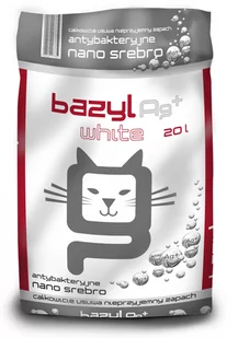 Celpap sp. z o.o Celpap sp z o.o Bazyl Ag+ White 20l 26578-uniw - Żwirek dla kotów - miniaturka - grafika 1