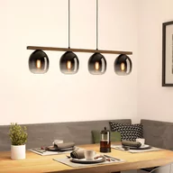 Lampy sufitowe - Żyrandol Filago, cztery klosze z dymionego szkła - miniaturka - grafika 1