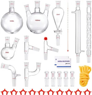 Zestaw szkła laboratoryjnego do destylacji 1000 ml - Inne akcesoria studyjne - miniaturka - grafika 1
