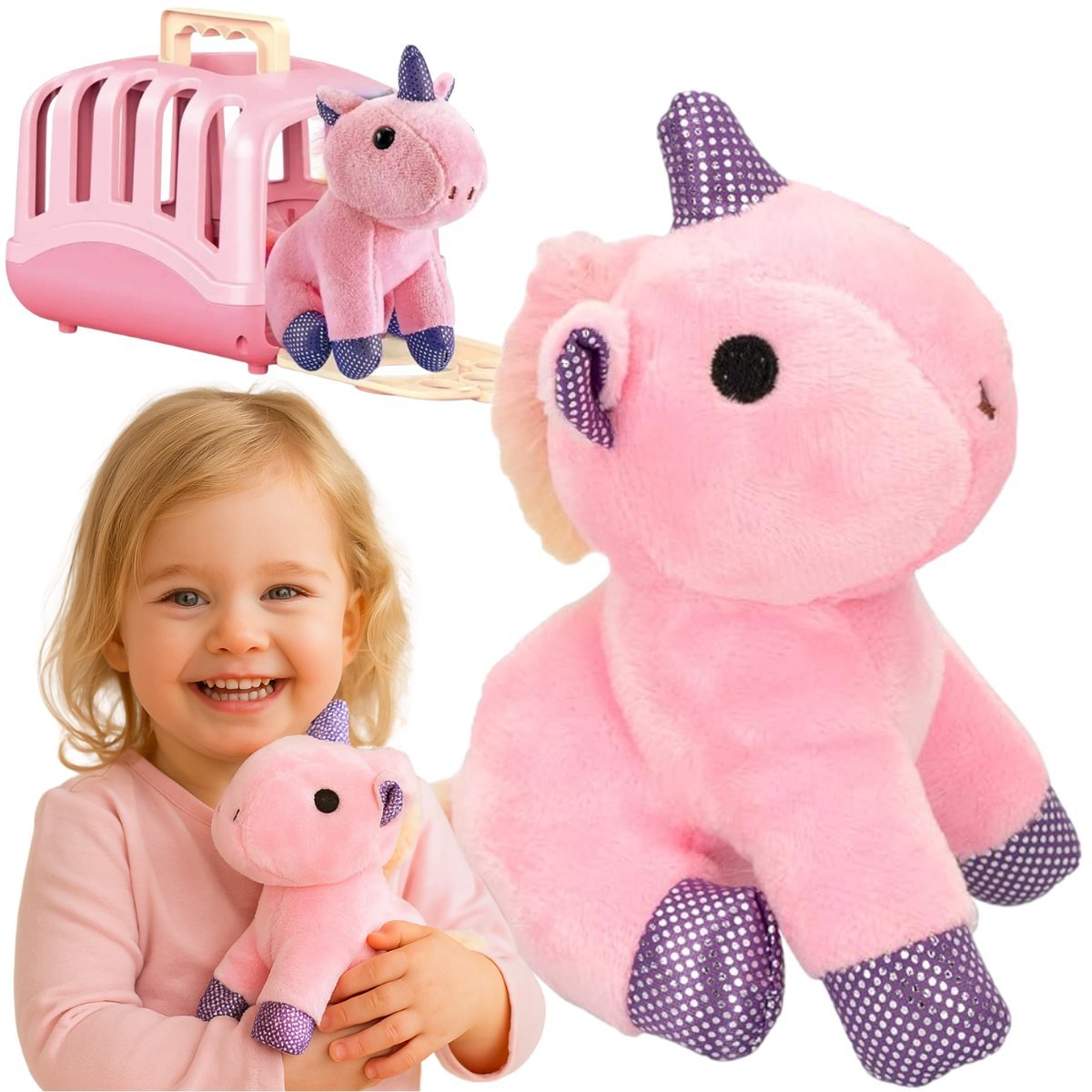 JEDNOROŻEC KONIK W DOMKU MASKOTKA TRANSPORTER AKCESORIA