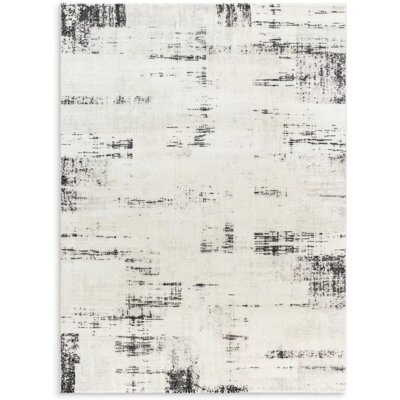 Dywan EUROFIRANY Amatis 140 x 190 cm Kremowo-czarny