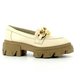 Beżowe mokasyny na platformie CARINII - Carinii - Mokasyny damskie - miniaturka - grafika 1