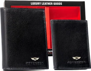 Peterson Zestaw prezentowy: skórzany portfel męski, etui na karty i brelok - Peterson NoSize - Portfele - miniaturka - grafika 1