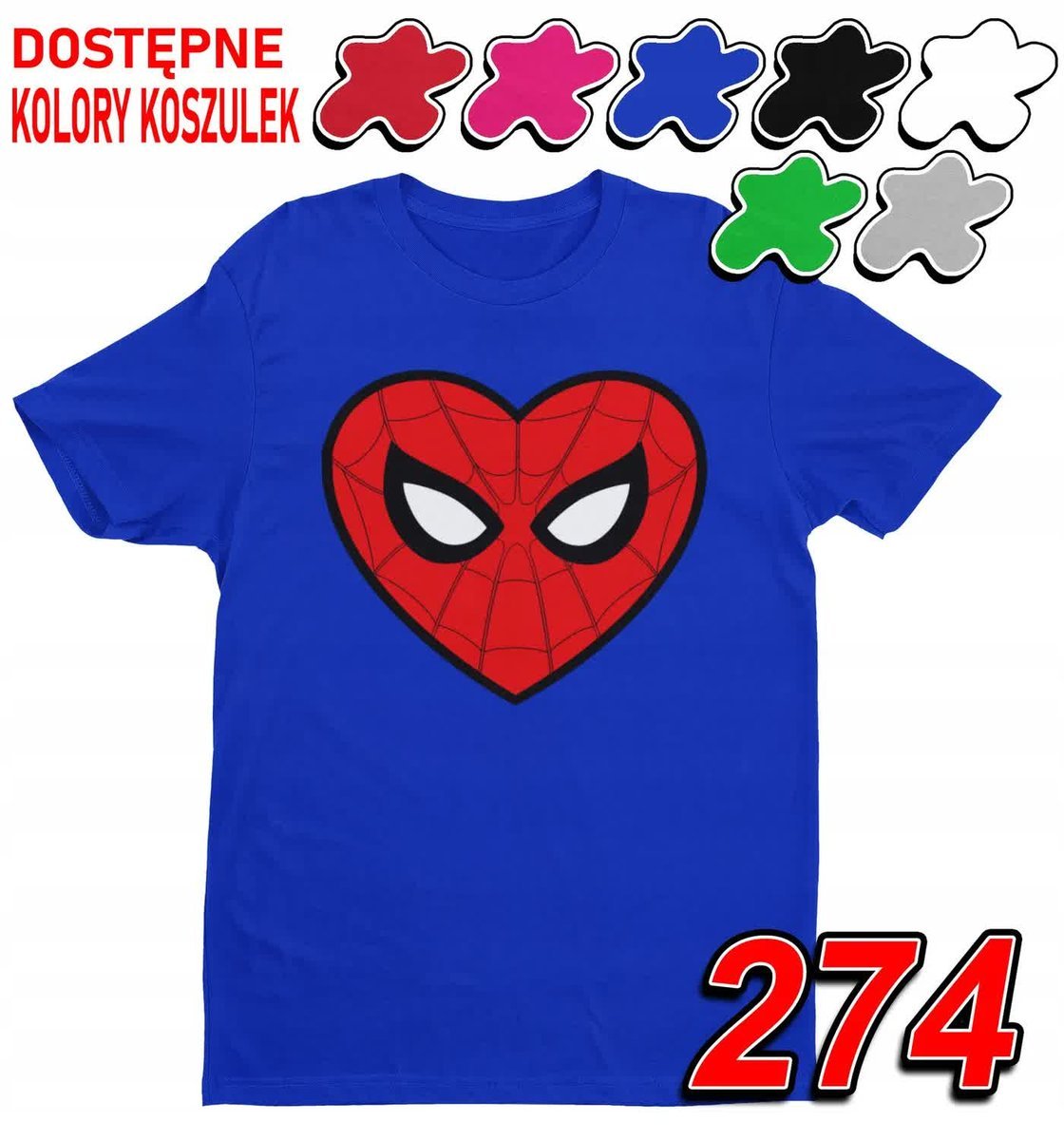 Dziecięca Koszulka Z Nadrukiem Avengers Spiderman Marvel - L 146-152