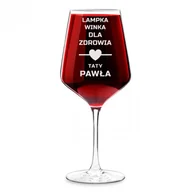 Kieliszki - Kieliszek grawerowany do wina rubin rozmiar XL dla taty - miniaturka - grafika 1