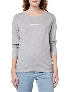 Pepe Jeans T-shirt damski Camila L/S, 933 szary Marl, S - Koszulki i topy damskie - miniaturka - grafika 1