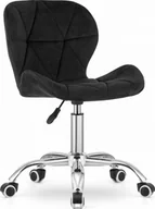 Fotele - Elior Czarny pikowany fotel obrotowy - Renes 4X - miniaturka - grafika 1
