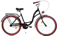 Rowery - Rower Dallas City 28" 1spd - czarny z czerwonym - miniaturka - grafika 1
