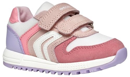 Geox B Alben Girl A dziewczęce sneakersy, Wielobarwna, 27 EU