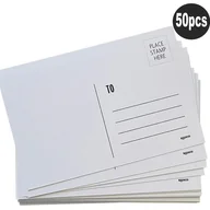Inne - TEMU 50 sztuk/paczka, Puste Pocztówki, Białe Pocztówki 4x6 cali, Zestaw Pustych Pocztówek, Kartki Papierowe, Luźne Pocztówki - miniaturka - grafika 1