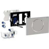 Przyciski spłukujące - Geberit Sigma zestaw uruchamiający WC elektroniczny zasilanie bateryjne stal nierdzewna/polerowana/szczotkowana 115.869.SN.6 - miniaturka - grafika 1