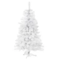 Choinki - Choinka sztuczna 150 cm biała jodła jak żywa, nowoczesna, ze stojakiem - miniaturka - grafika 1