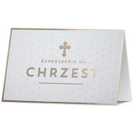 Kartki okolicznościowe i zaproszenia - Zaproszenie Chrzest (5szt) - miniaturka - grafika 1