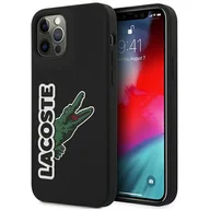 Etui i futerały do telefonów - Lacoste Etui do iPhone 12 / 12 Pro 6,1" czarny/black hardcase Silicone Head Crocodile - miniaturka - grafika 1