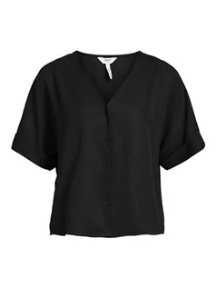 Koszule damskie - Object Koszula damska z krótkim rękawem, czarny, 38 - grafika 1