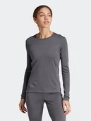 Odzież trekkingowa damska - adidas Bielizna termoaktywna górna Xperior Merino 260 HZ8546 Szary Slim Fit - miniaturka - grafika 1