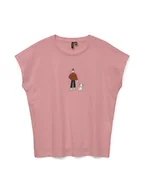 Koszulki i topy damskie - Vero Moda Koszulka w kolorze jasnoróżowym - miniaturka - grafika 1