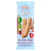 Przekąski dla dzieci - FruchtBar Ciasteczka orkiszowo-pszenne malina truskawka jabłko powyżej 8 miesięcy 90 g (3 x 30 g) - miniaturka - grafika 1