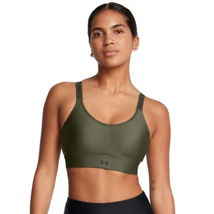 Biustonosz treningowy Under Armour UA Infinity Mid 2.0 Bra - oliwkowy/khaki - UNDER ARMOUR - Bielizna sportowa damska - miniaturka - grafika 1