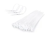 Inne mocowania - Opaska kablowa zaciskowa 2.5x150mm - Biała - 100szt - miniaturka - grafika 1