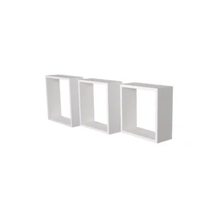 Zestaw 3 półek ściennych Cube Białe Spaceo - Półki do salonu - miniaturka - grafika 1
