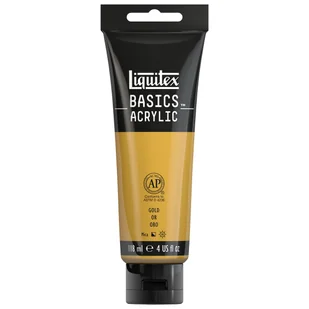 Liquitex Liquitex 8870020 Basics farba akrylowa, złota, 118 ml tubka 8870020 - Farby i media malarskie - miniaturka - grafika 2