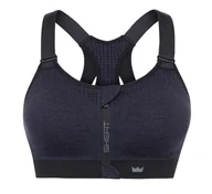 Biustonosze - BIUSTONOSZ SPORTOWY SHEFIT GRANATOWY NISKIE PODTRZYMANIE 5XL FITNESS - miniaturka - grafika 1