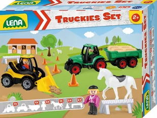 Lena Truckies Zestaw pojazdów rolniczych z akcesoriami GXP-771645 - Samochody i pojazdy dla dzieci - miniaturka - grafika 1