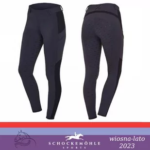 Schockemohle Legginsy jeździeckie damskie COMFY RIDING FS SS23 - dark blue - Bryczesy - miniaturka - grafika 1