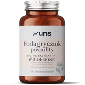 Witaminy i minerały dla sportowców - UNS Podagrycznik Pospolity 500mg Ekstrakt 4:1 60vegcaps - miniaturka - grafika 1
