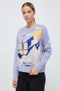 Roxy sweter z domieszką wełny damski kolor fioletowy - Swetry damskie - miniaturka - grafika 1