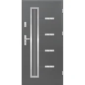 Drzwi zewnętrzne - Drzwi zewnętrzne Cyrkon prawe 90P antracyt 206,8 cm - miniaturka - grafika 1